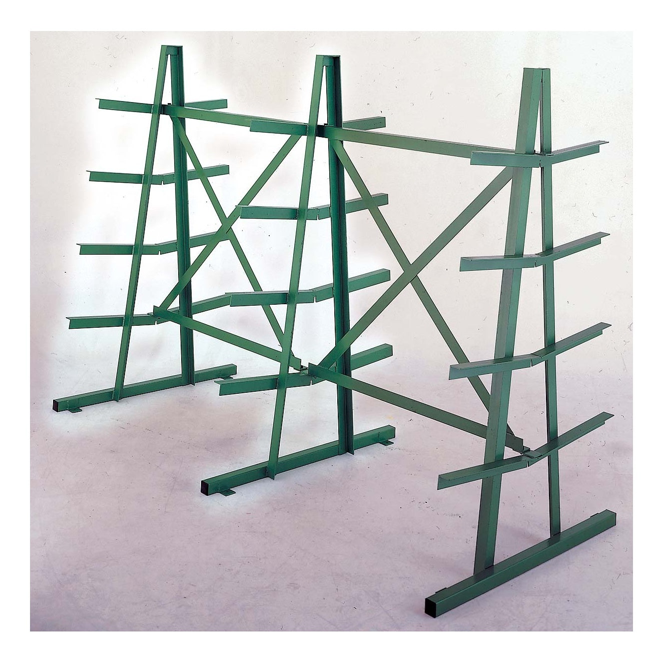 Galvanised Steel Horizontal Bar Rack BRS5H | Single Sided Horizontal Arms | Bar & Section Storage